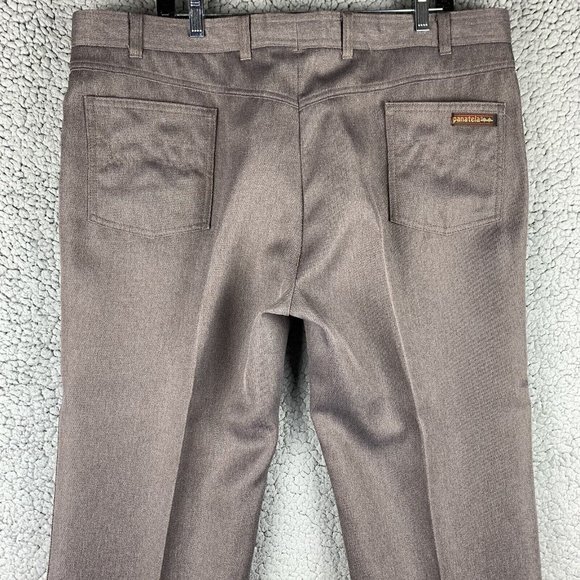 Levis Panatela Sportswear Mens Pants Brown 42X29.5 Wide Leg Vintage 70’s - Picture 6 of 16